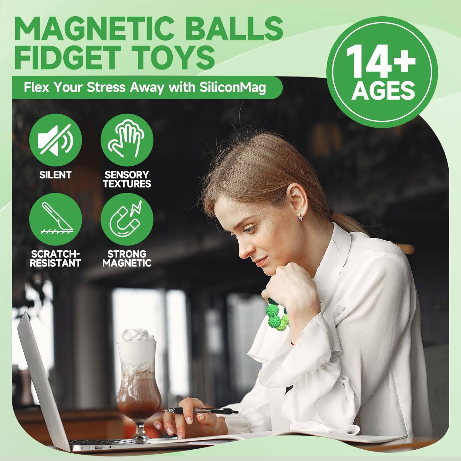 Thumbnail 3 de Magnetic Balls Fidget Toy 8pcs sensory stress balls