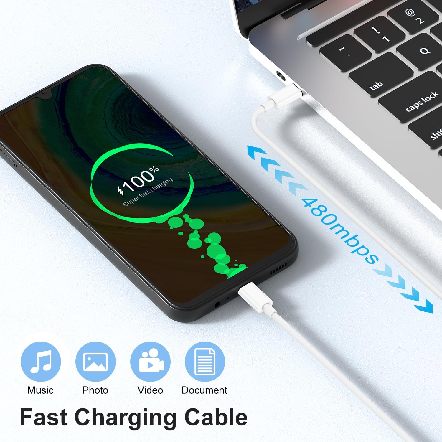 Thumbnail 4 de 2Pack iPhone 15/16/17 Charger USB‑C to USB‑C Cable & Apple Fast Charge Plug