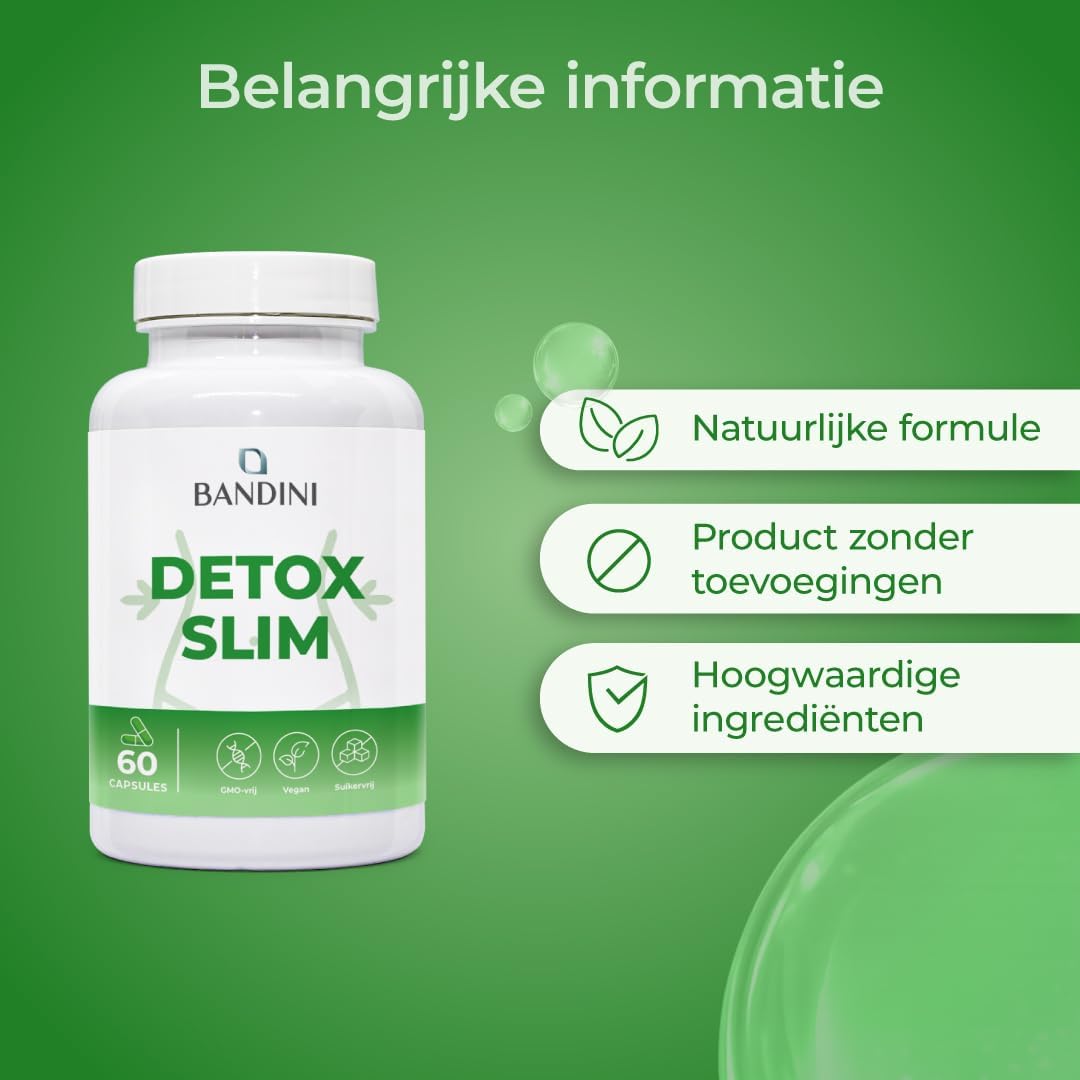Detalle de BANDINI DETOX SLIM 60 plantaardige capsules met plantenextracten