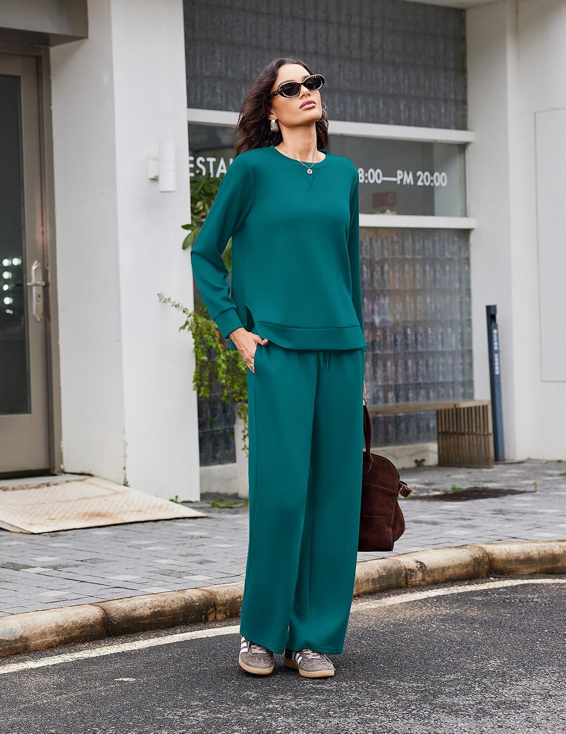 Detalle de Ekouaer Women's Lounge Set, Viscose Blend