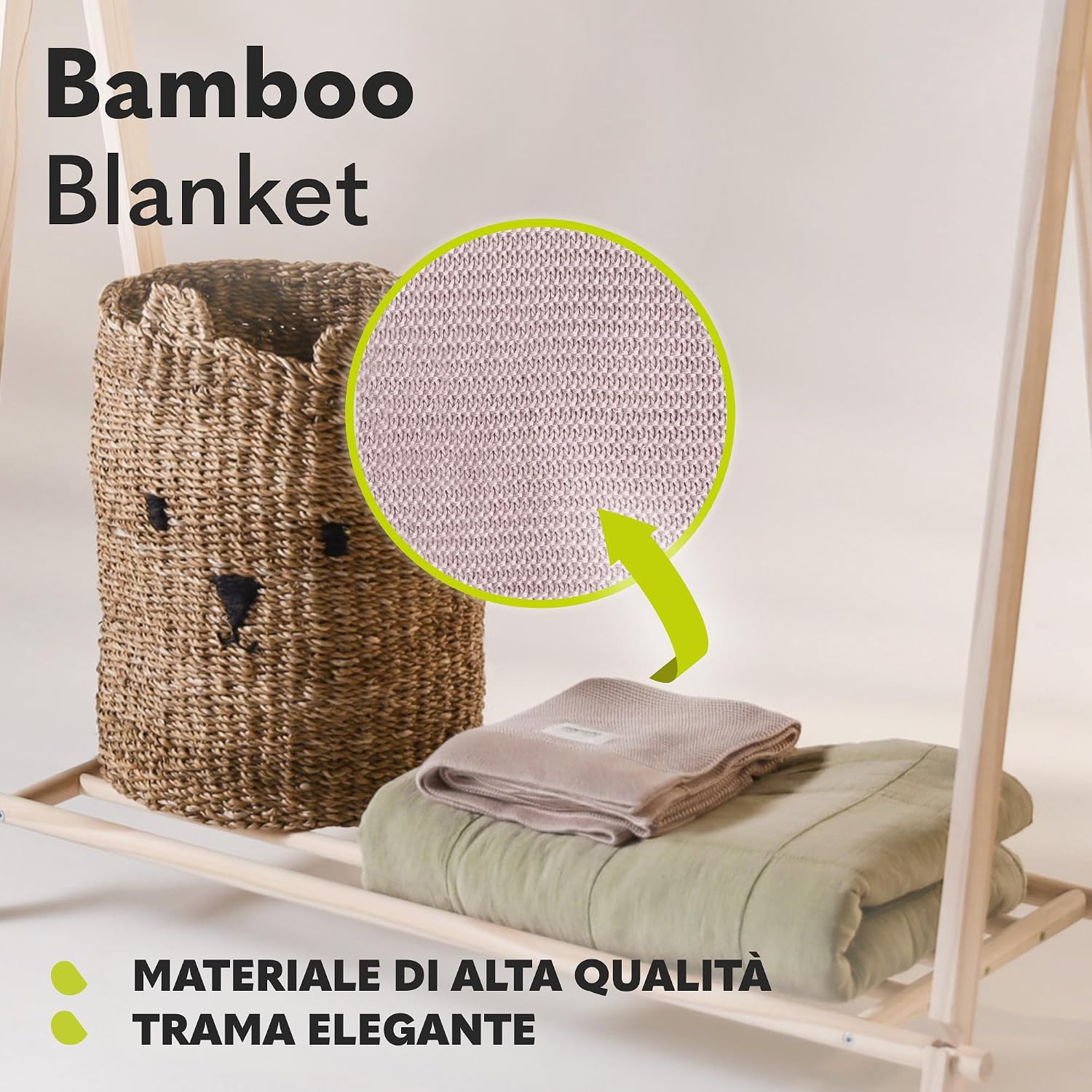 Thumbnail 3 de Lionelo Bamboo Blanket 100x75 cm: coperta leggera in cotone di bambù, multifunzione per neonati
