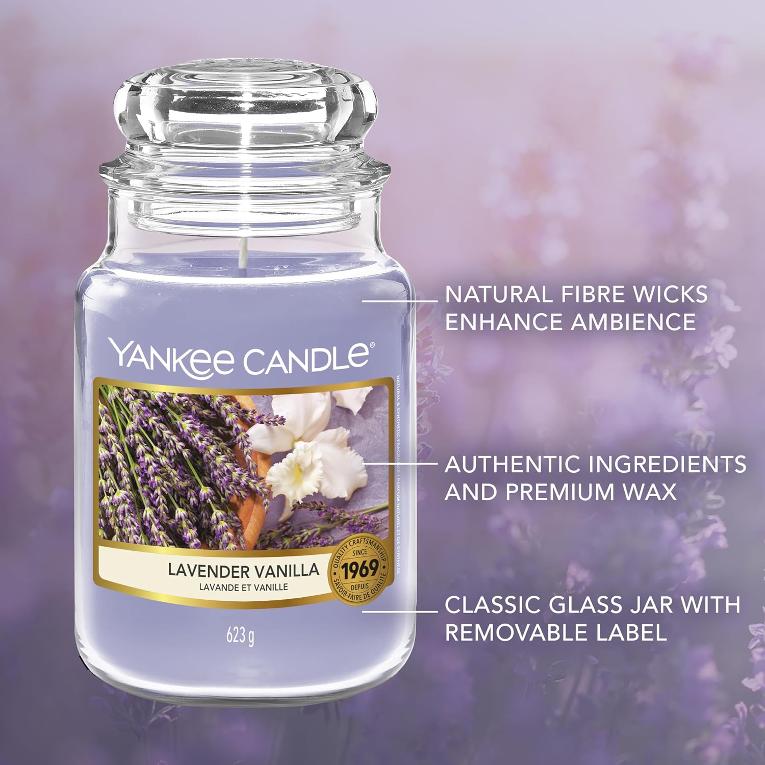 Detalle 2 de Yankee Candle Lavender Vanilla 150h