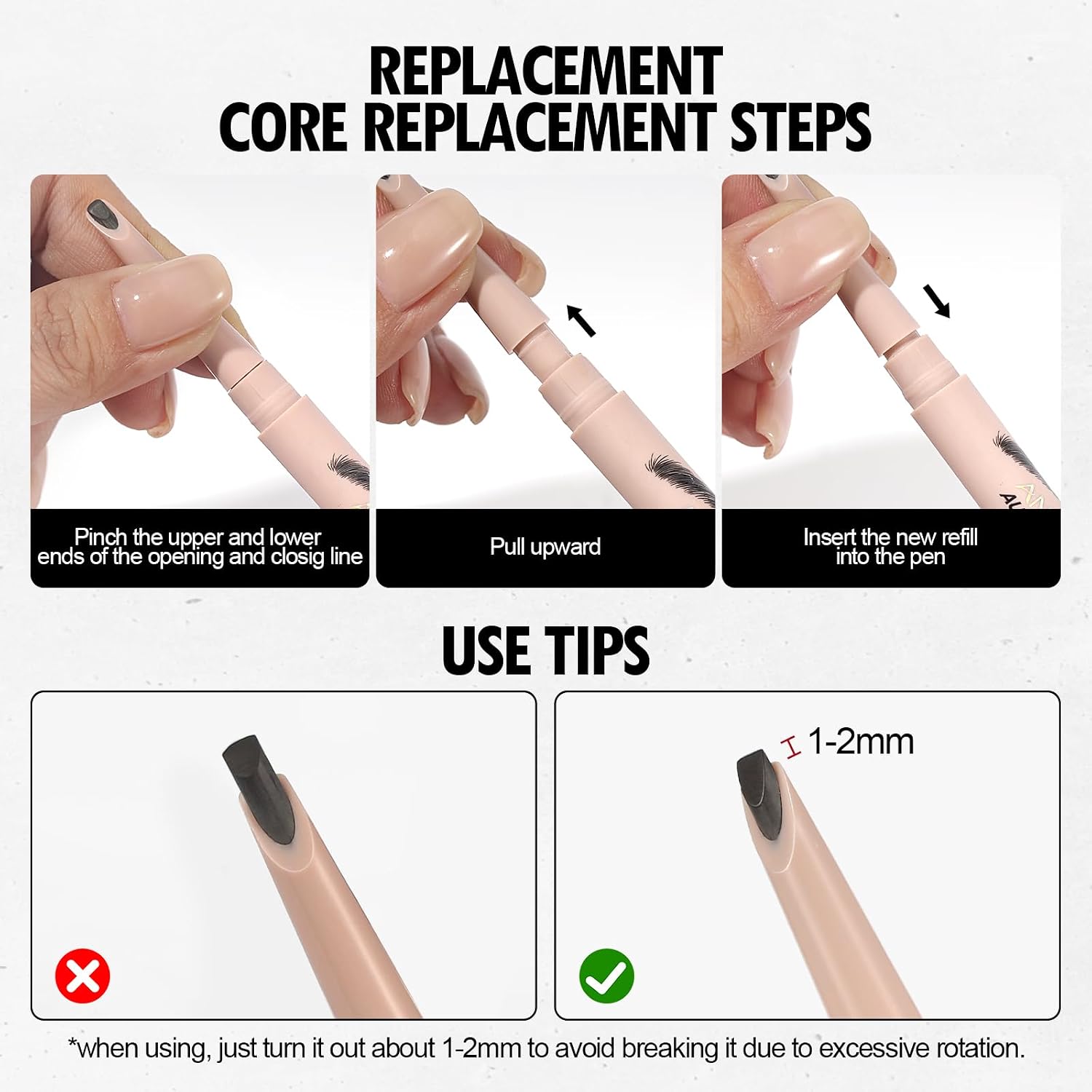 Thumbnail 5 de Matita Sopracciglia Microblading – Effetto Ultra Naturale, Facile da Usare (104 BLACK Set)