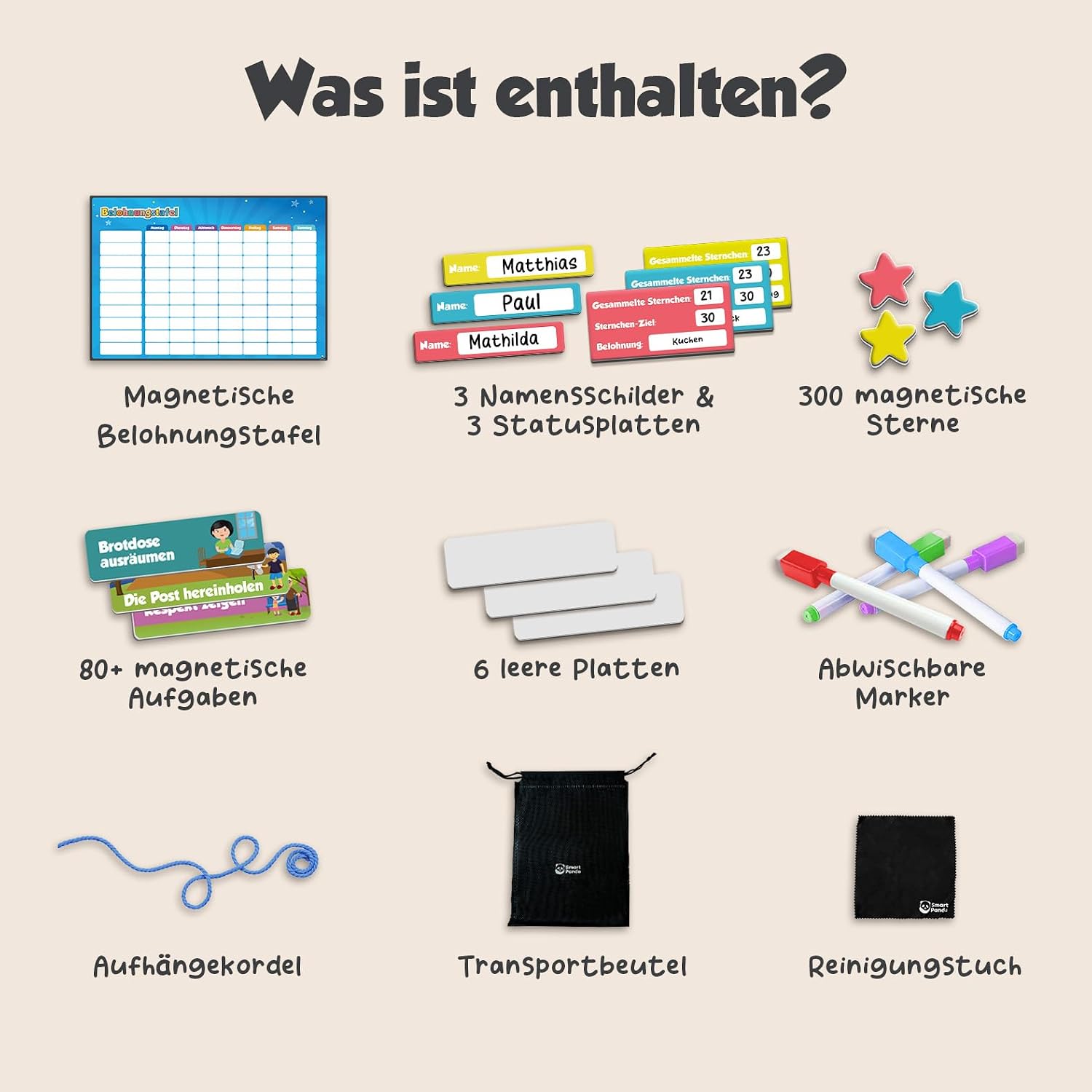 Thumbnail 4 de Smart Panda Belohnungstafel 380 Magneten đź§©