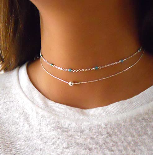 Thumbnail 7 de Annika Bella Silver Ball Choker Necklace – Dainty Bead Pendant, Waterproof & Adjustable