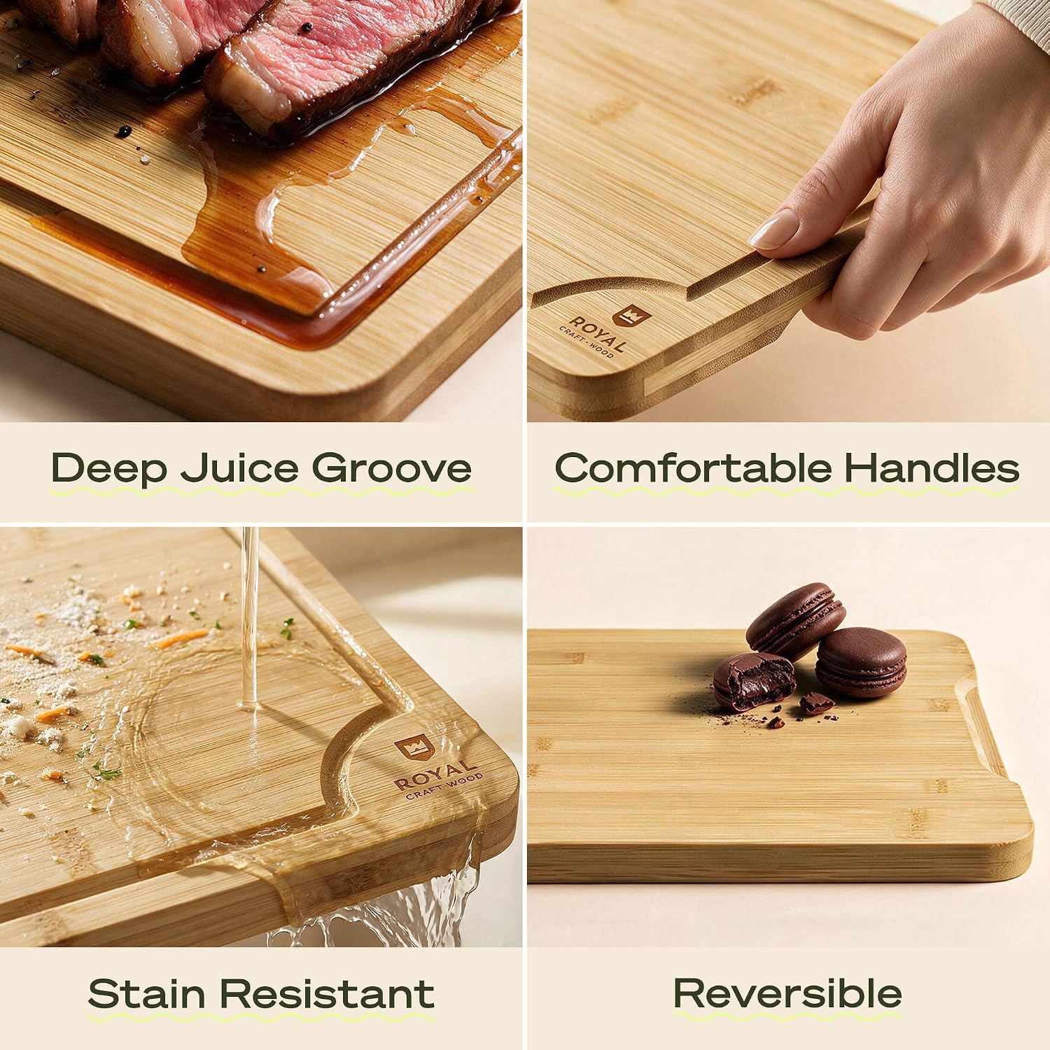 Detalle de Royal Craft Wood Premium Cutting Boards ⚙