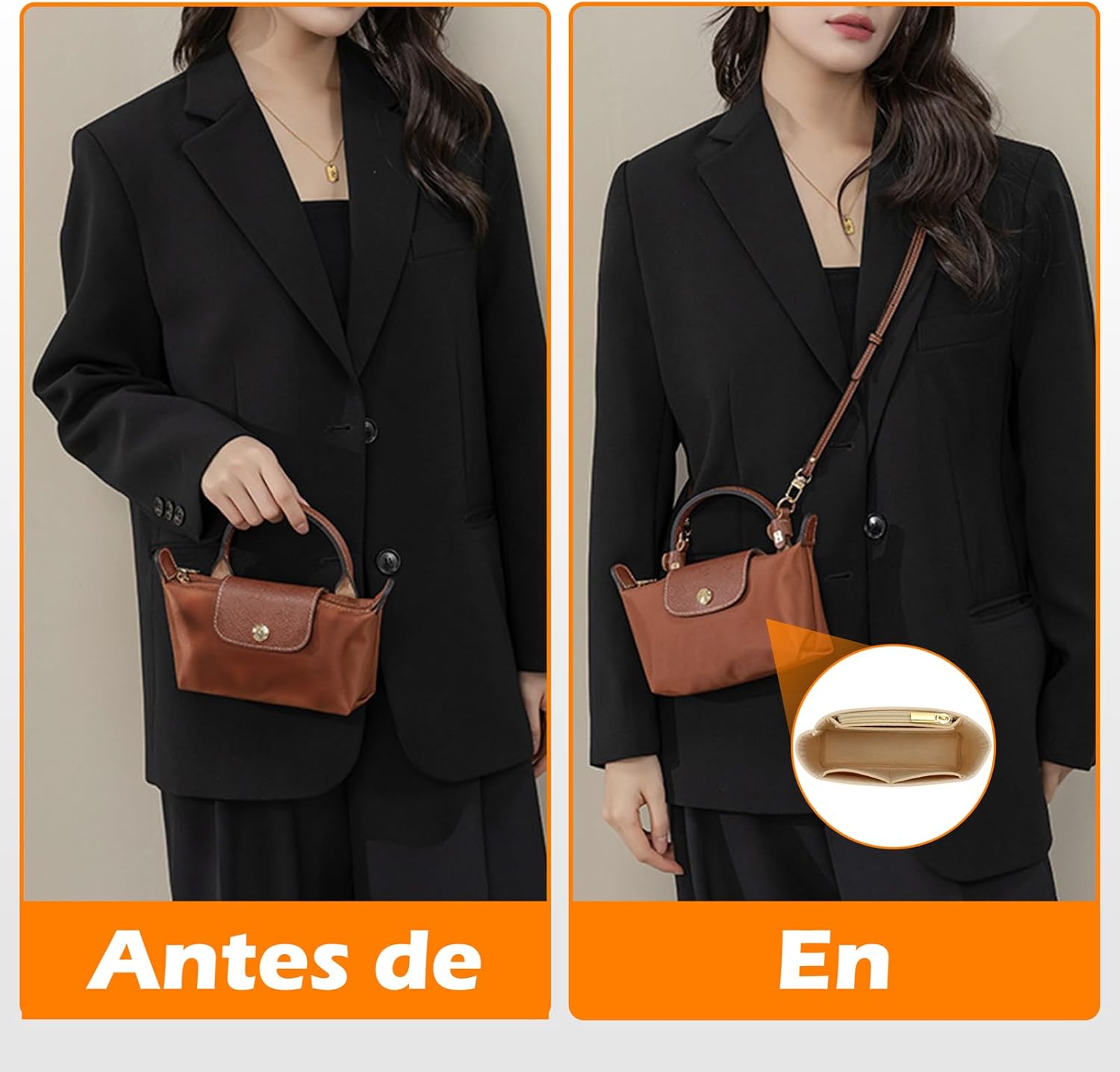 Detalle de GADITIEK Correa y Organizador para Longchamp 16,5 cm
