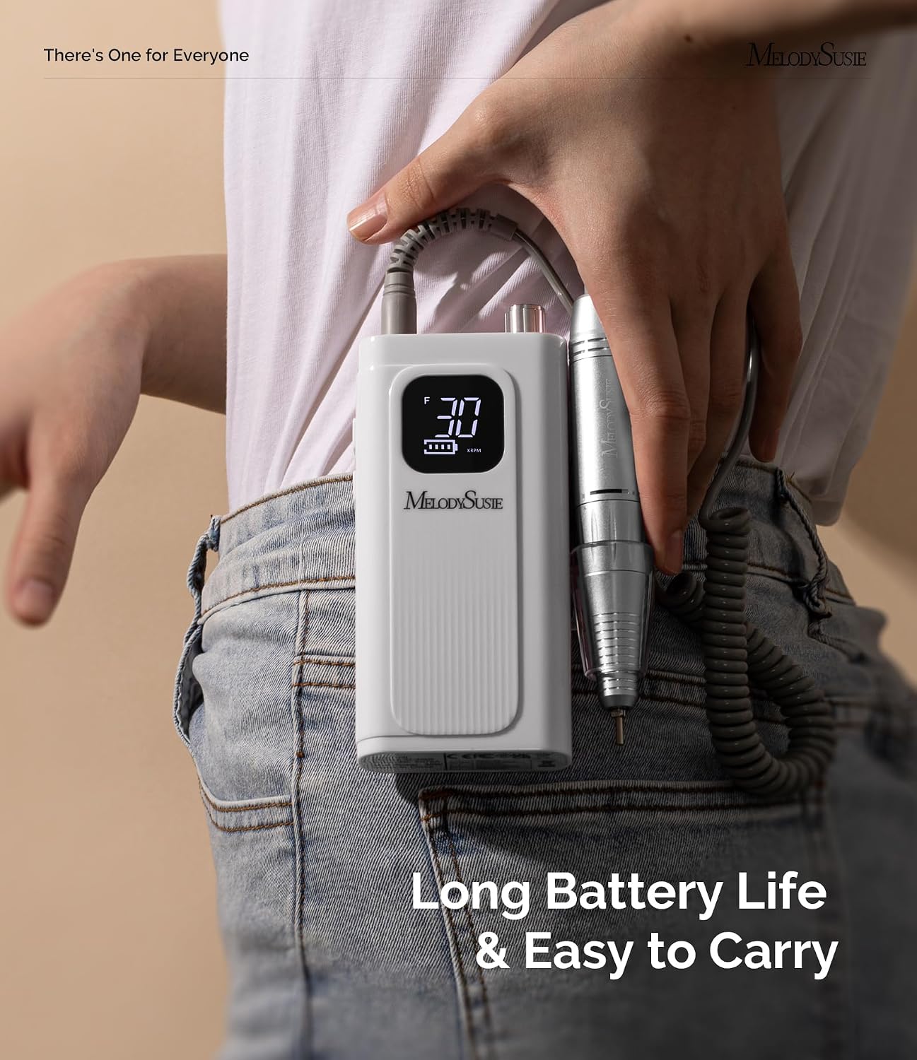 Detalle 2 de MelodySusie SC300F Entry-Level Clip-On Rechargeable Nail Drill