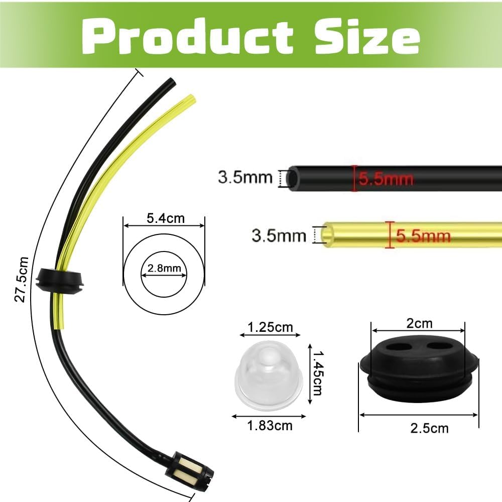Thumbnail 3 de Benzinfilter Kit, 3-Satz Universal Mäher Fitting Kit – Semazz