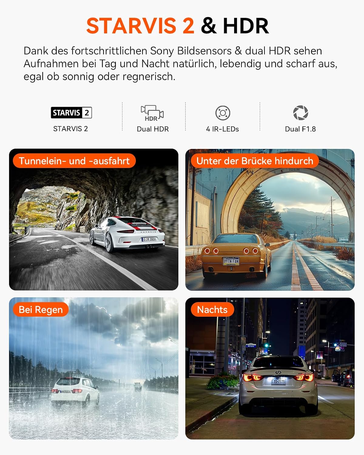 Thumbnail 2 de VANTRUE N2X Dashcam 2.7K+1080P Front Innen