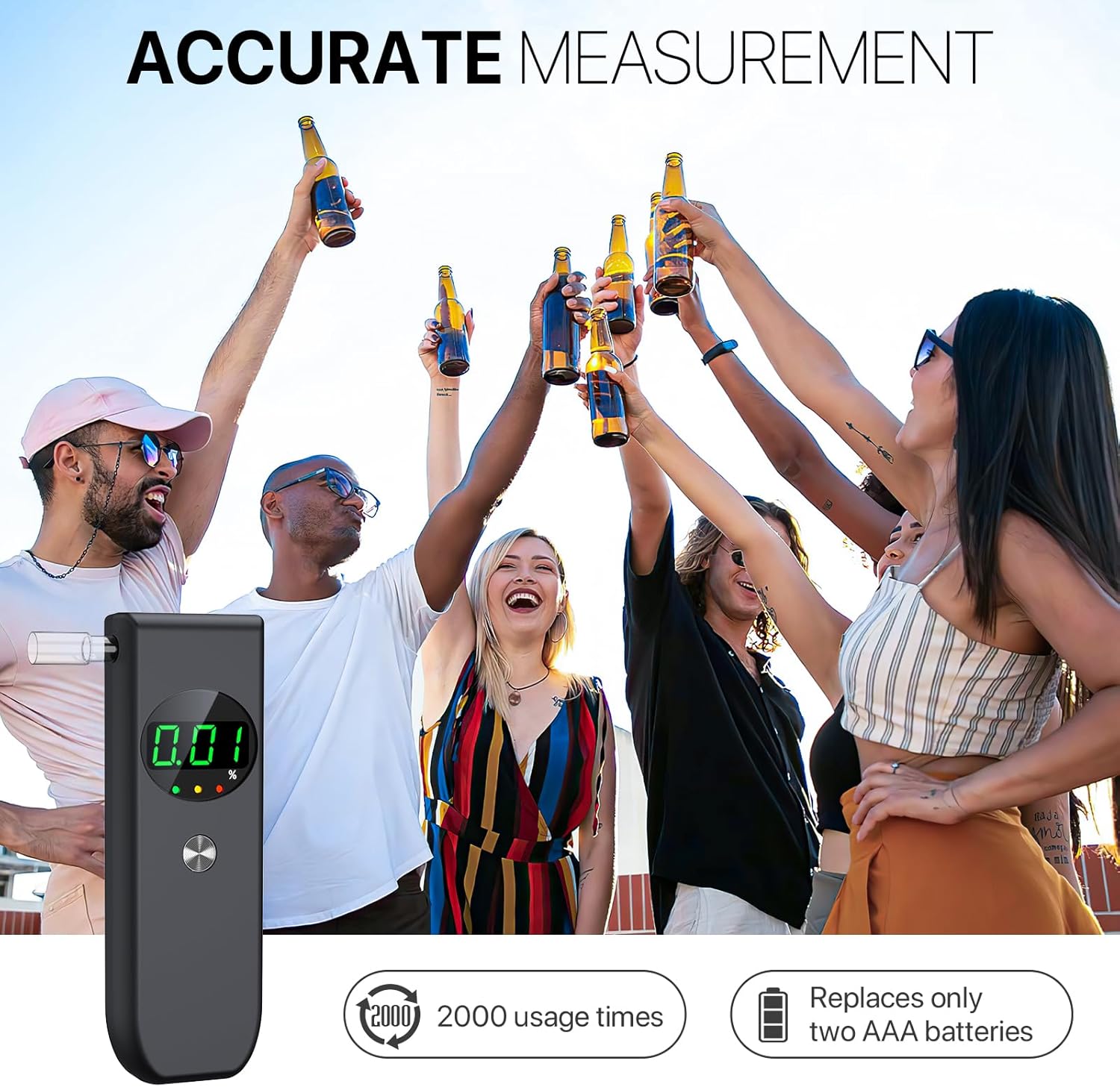 Thumbnail 5 de COCOCKA Breathalysers alcohol tester LCD