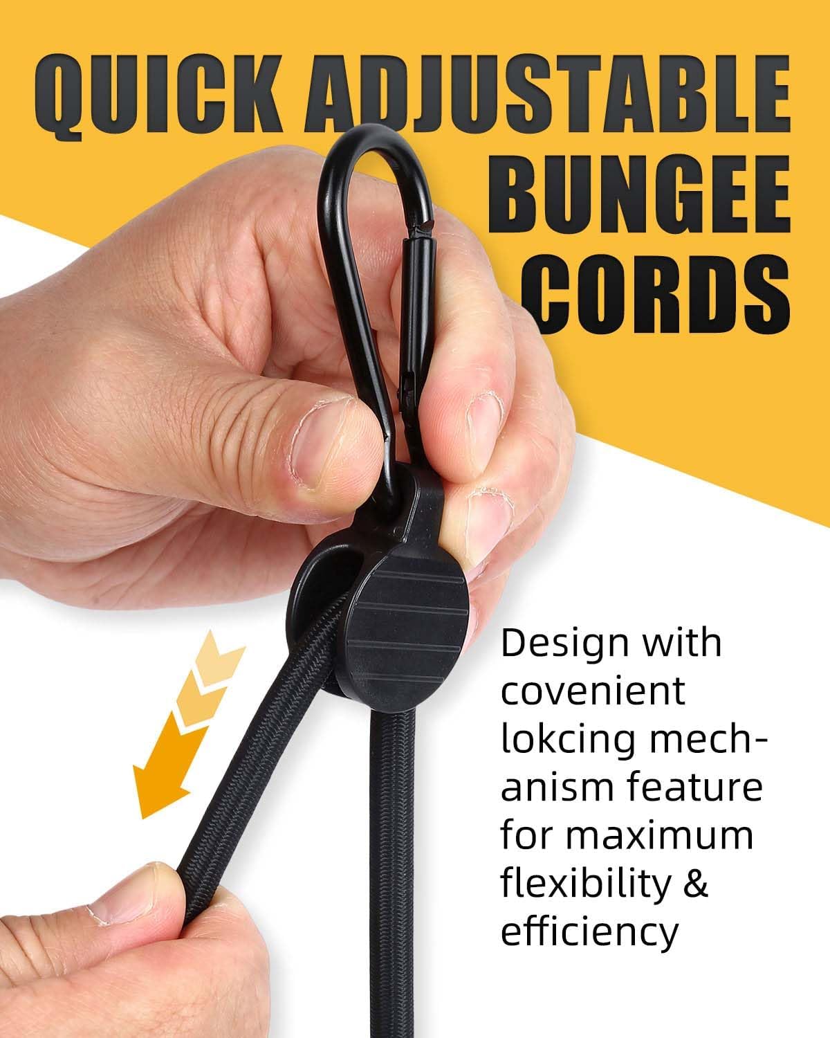 Detalle de Adjustable Bungee Cords 10–48 in 6-Pack