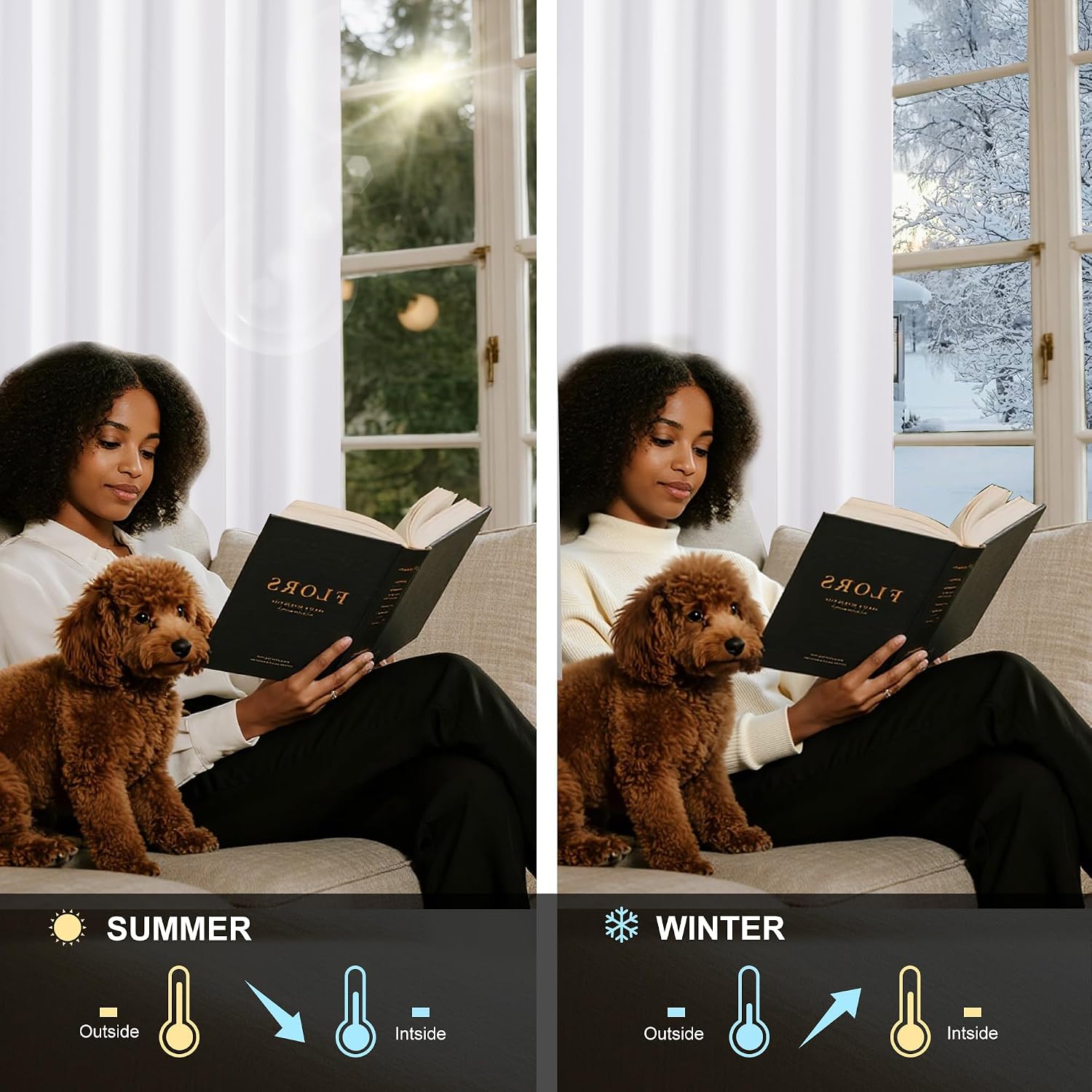 Thumbnail 4 de NICETOWN Blackout Curtains, 90-Inch