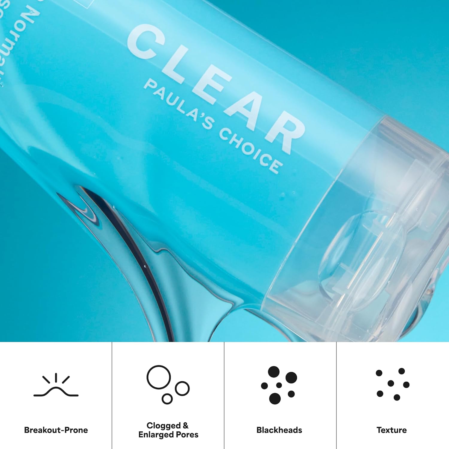 Detalle de Paula's Choice CLEAR Pore Normalizing Facial Cleanser: Acne-Fighting Gel Cleanser for Pores, Fragrance-Free