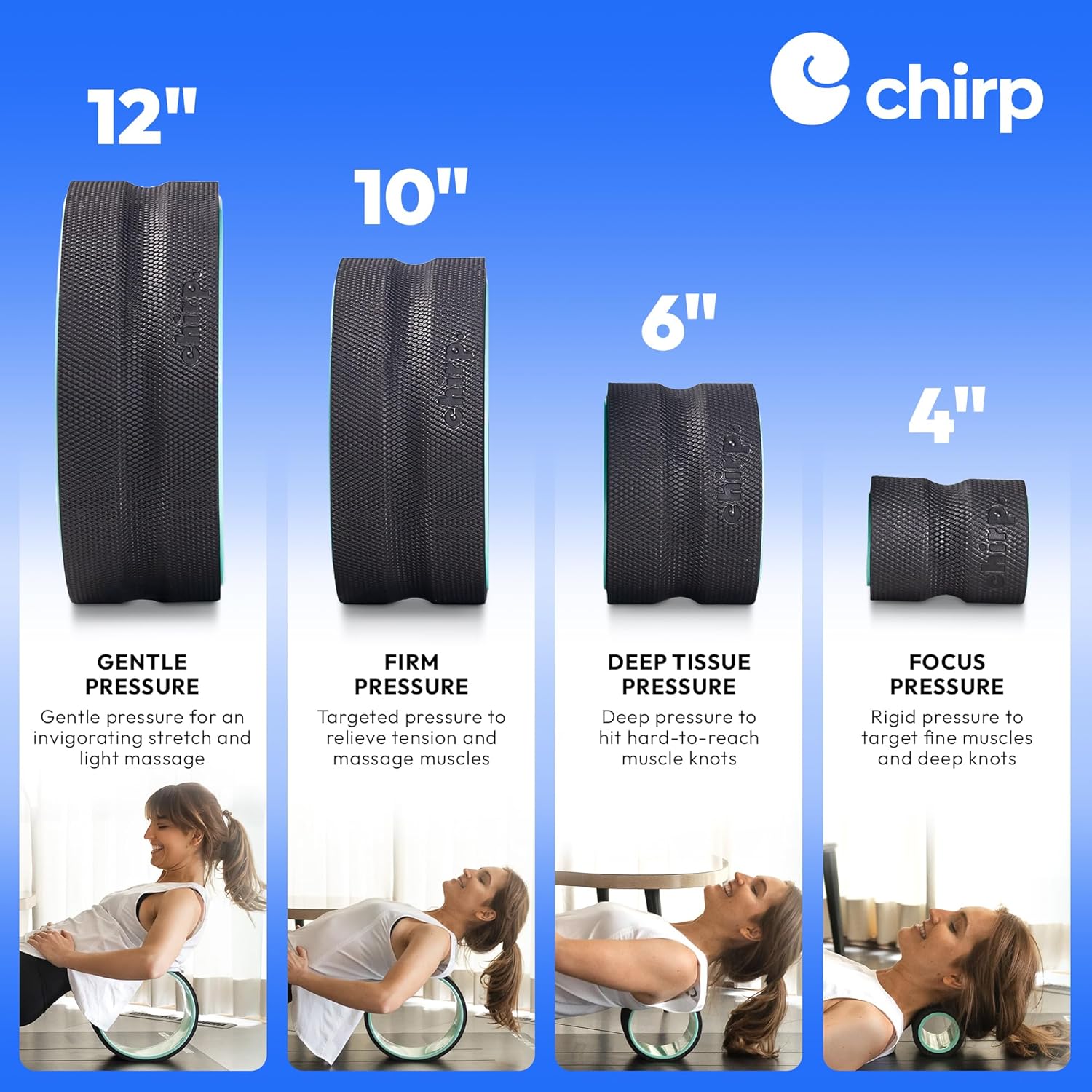 Thumbnail 4 de Chirp Wheel Foam Roller – Targeted Back & Neck Relief, 4-Pack Mint