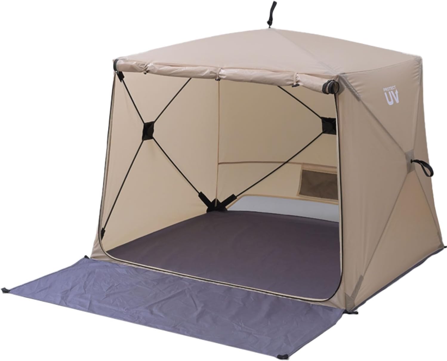 Detalle de Campers Collection EPTCL-145F(BE) ワンタッチテント UVカット・4人用キューブ型