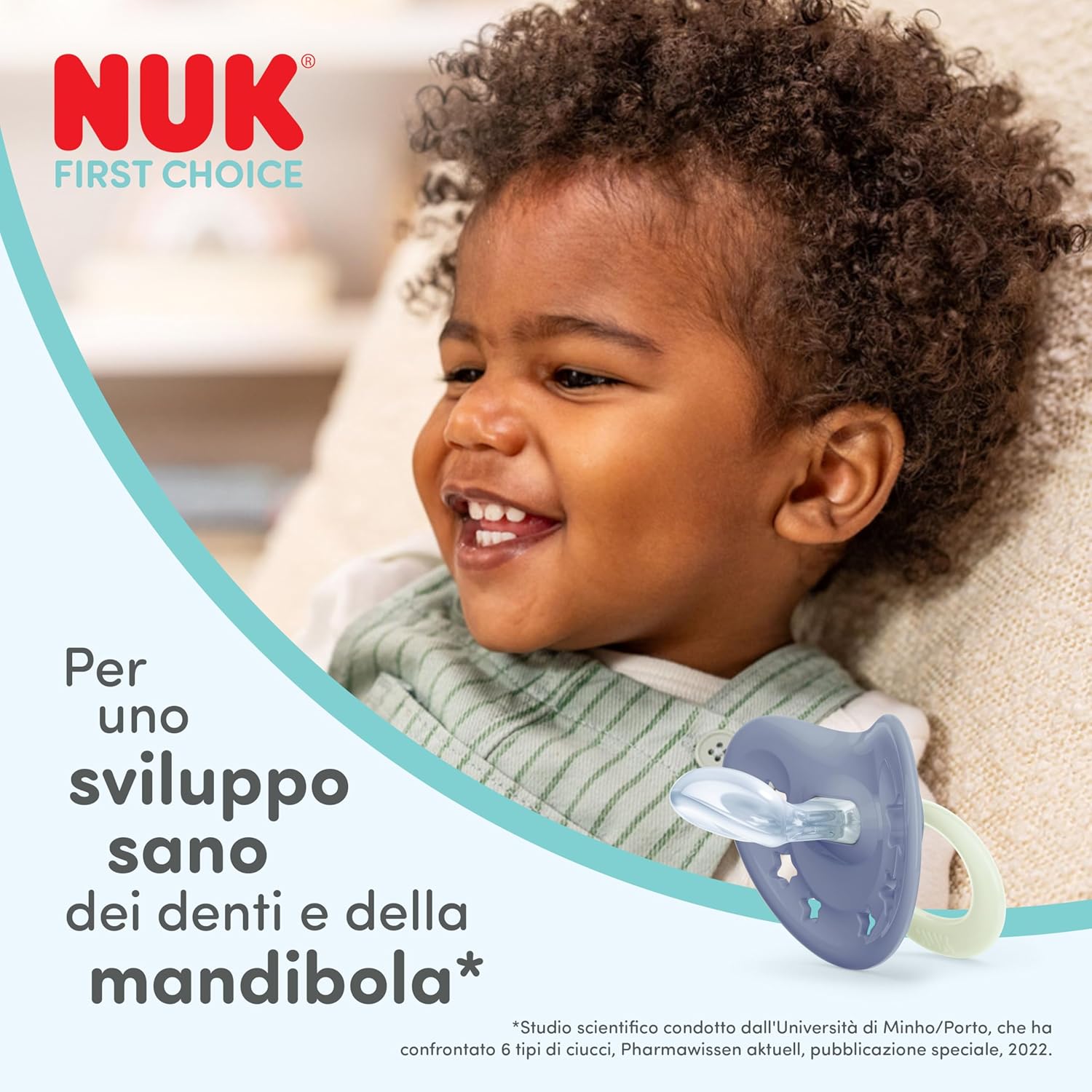 Detalle de NUK First Choice Classic 6-18 mesi ciuccio blu