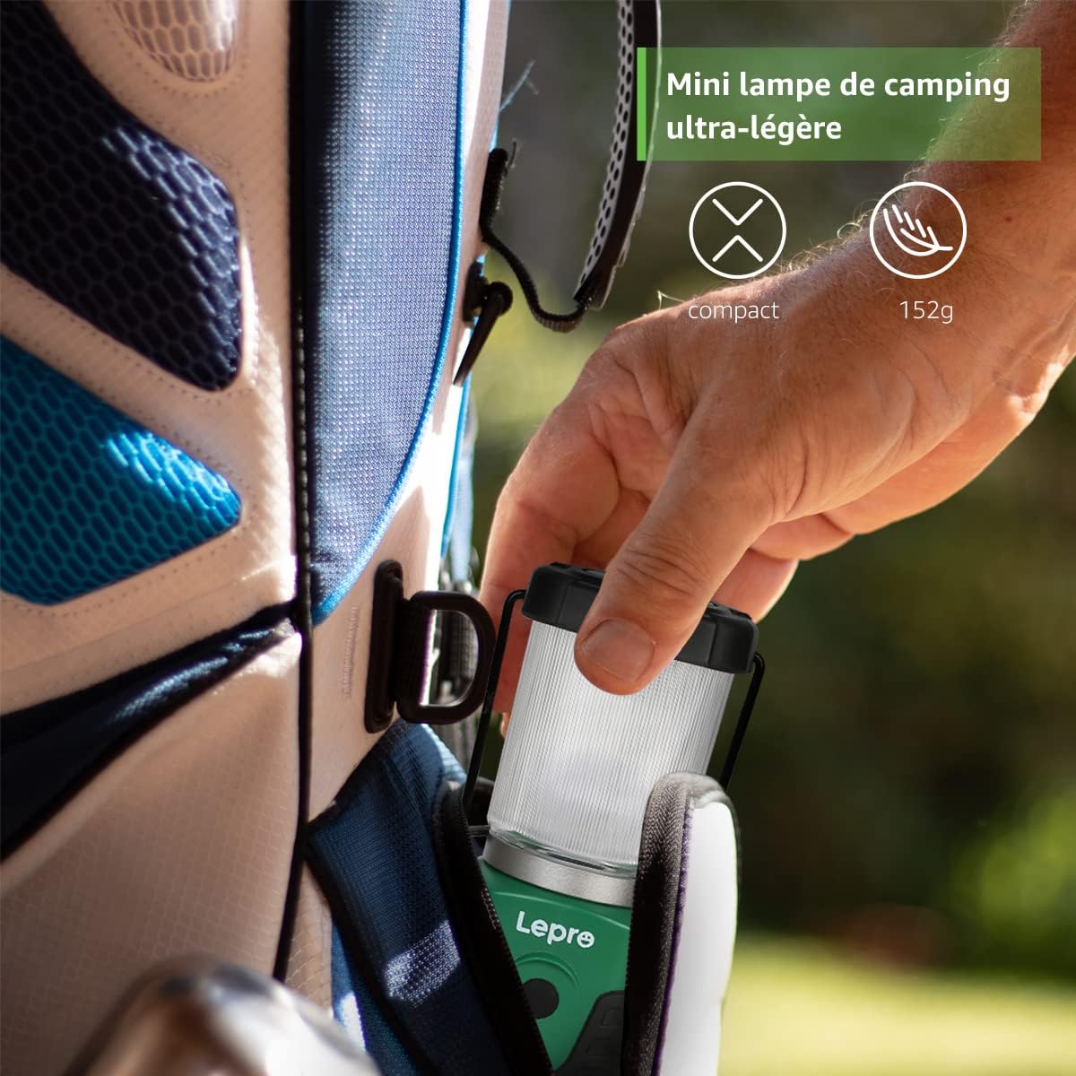 Thumbnail 6 de Lepro Mini Lampe de Camping portable 3 piles AA, 4 modes, IPX4 (2 pièces)