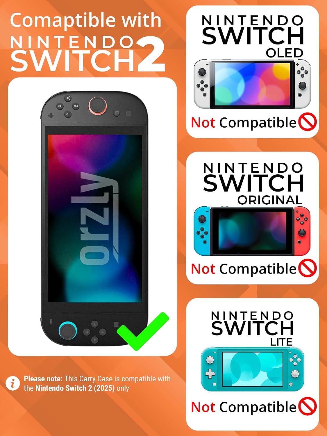 Thumbnail 1 de Orzly Tragetasche für Nintendo Switch 2 7,9" Bildschirmschutz