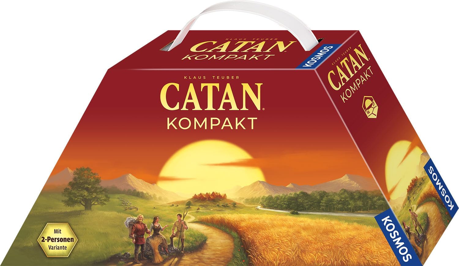 Detalle de KOSMOS 693138 Catan – Das Spiel Kompakt: Siedler von Catan als Reisespiel im Koffer, für 2–4 Personen ab 10 Jahren (mit 2-Spieler-Variante)