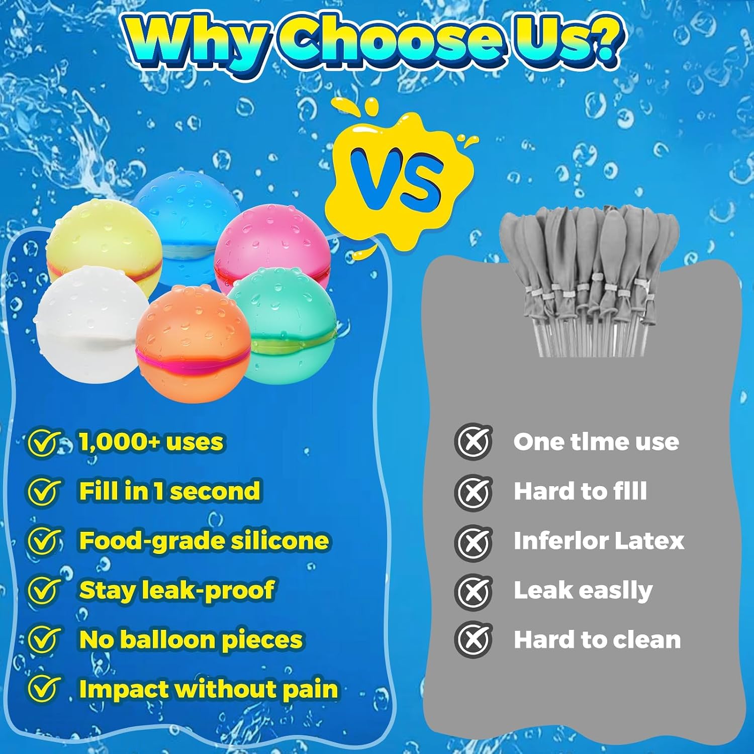 Detalle de Reusable Water Balloons, 12 Pcs Magnetic Splash Refill Balls