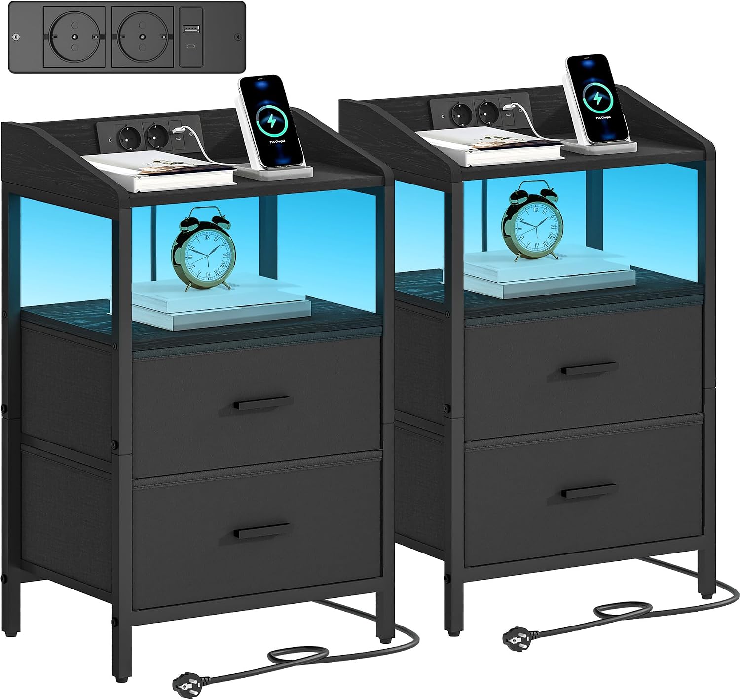 Detalle de Hzuaneri NS36204B Set di 2 comodini