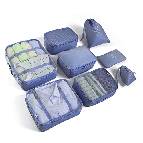 BillyBath Organizador de equipaje 8 en 1 — Azul oscuro
