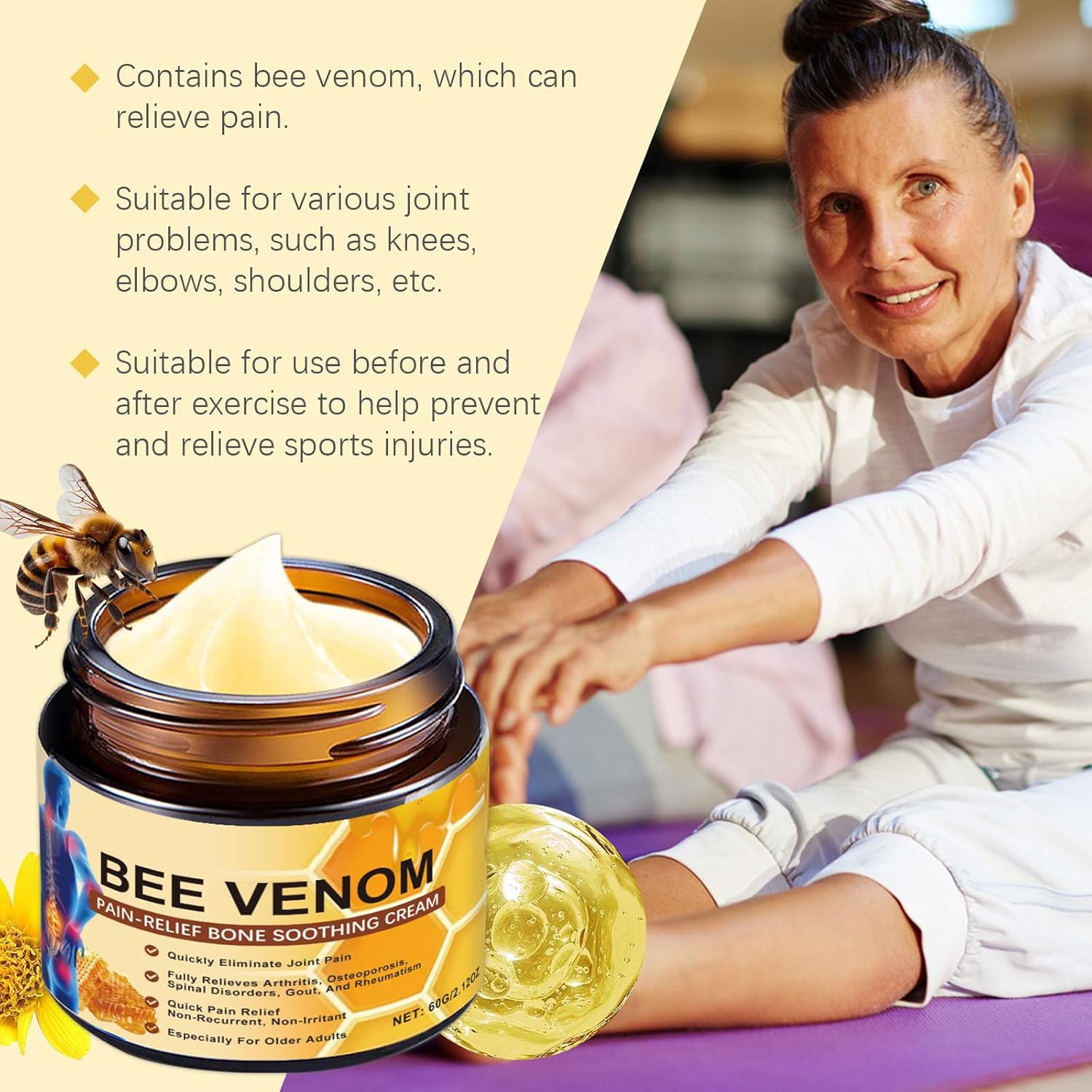 Thumbnail 3 de 2 Stk*60G Bienengift Gelenkcreme – natürliche Linderung für Gelenke