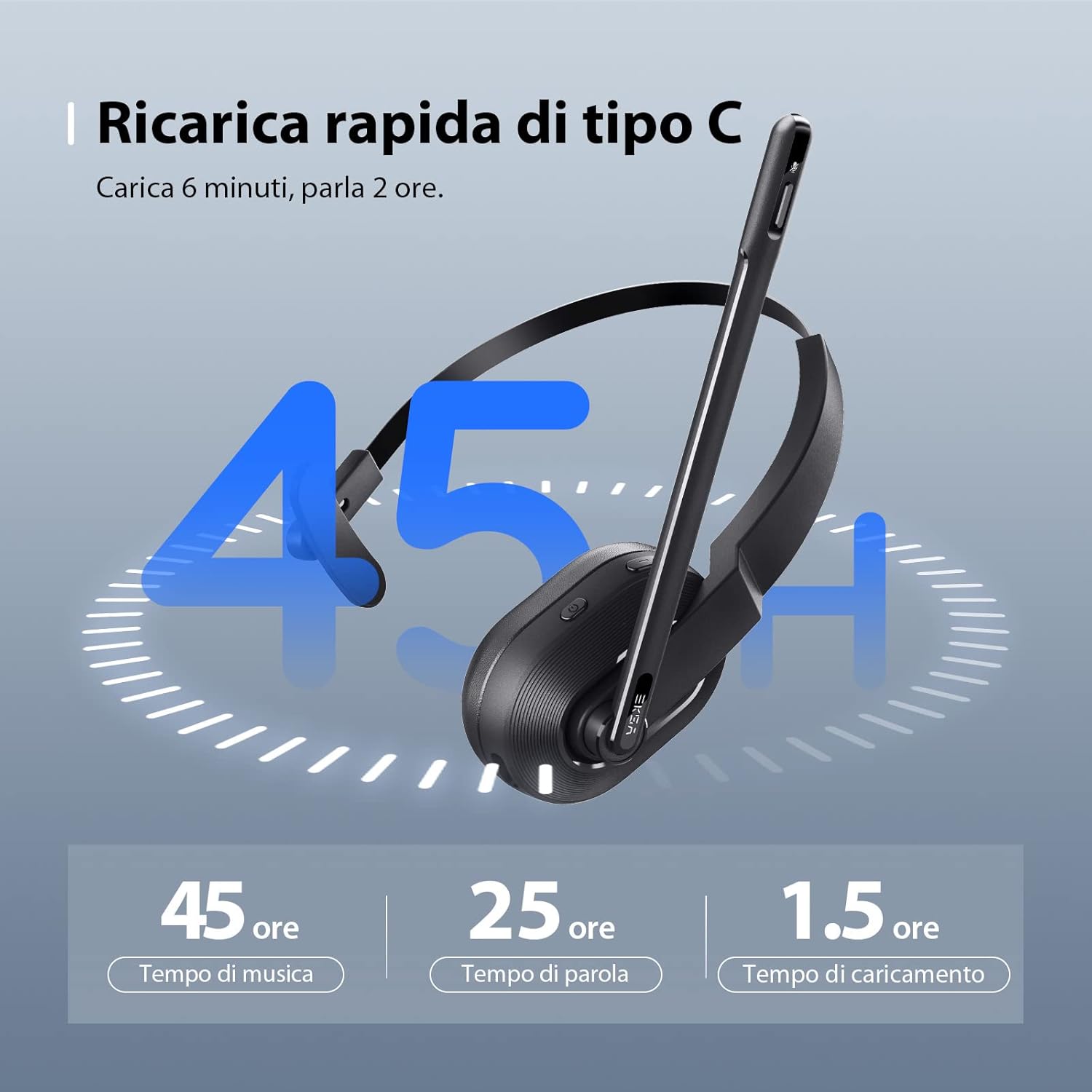 Thumbnail 3 de EKSA H5 cuffie Bluetooth con microfono