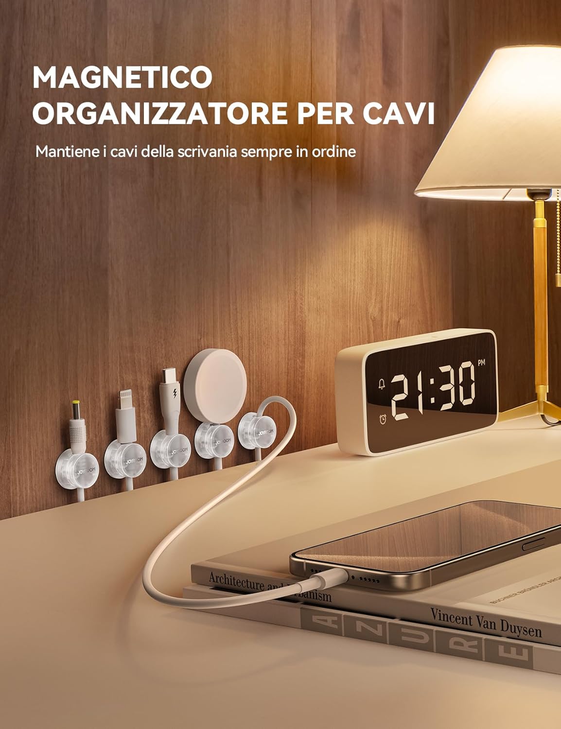 Detalle 2 de JOYROOM 9 organizer magnetico per cavi trasparente