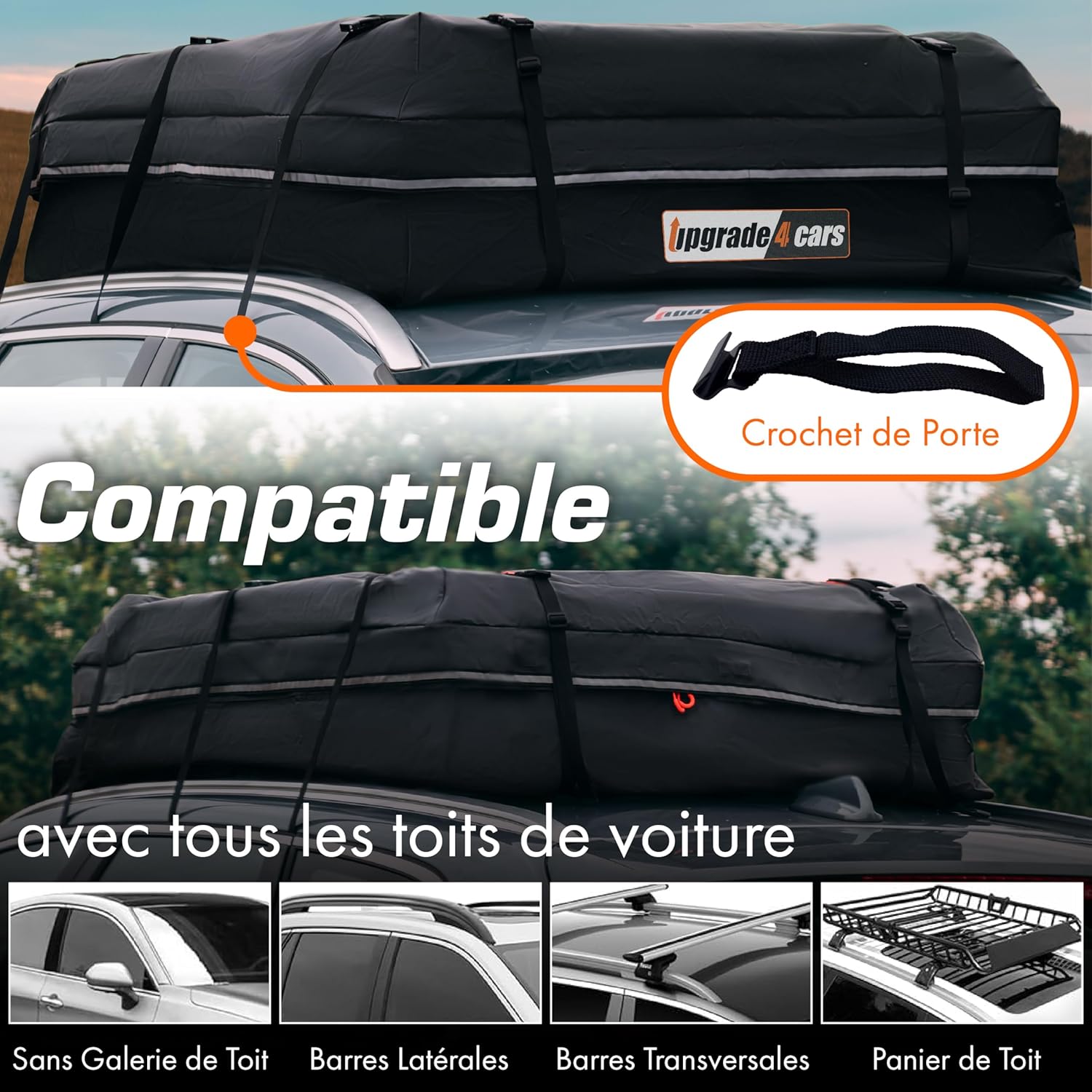 Detalle de Upgrade4cars Coffre de Toit 566L