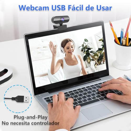 Detalle 2 de DDKJ Webcam 1080p con Autofocus