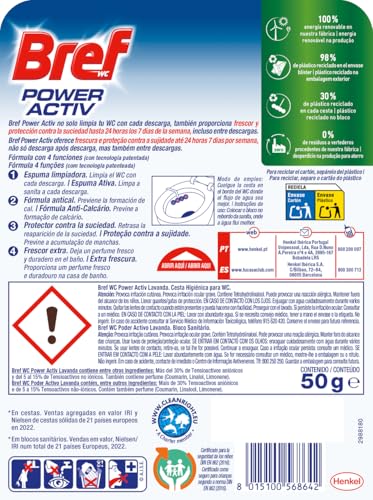 Detalle de Bref Power Activ Lavanda Cesta WC: higiene continua y aroma suave para un WC siempre limpio
