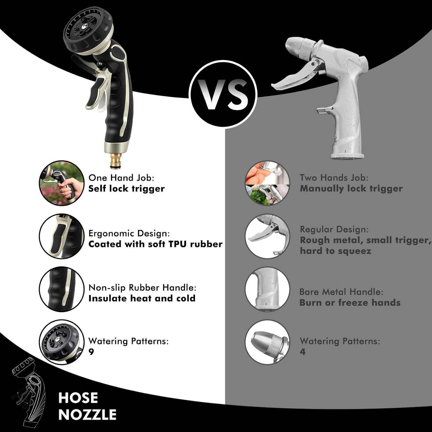 Thumbnail 6 de RESTMO Hose Pipe Spray Gun 9-pattern