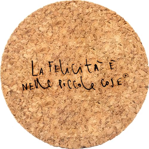 Detalle de KAKI La Felicità è Nelle Piccole Cose Marimo Singolo in Vaso di Vetro con Tappo in Sughero – Artigianale, Made in Italy