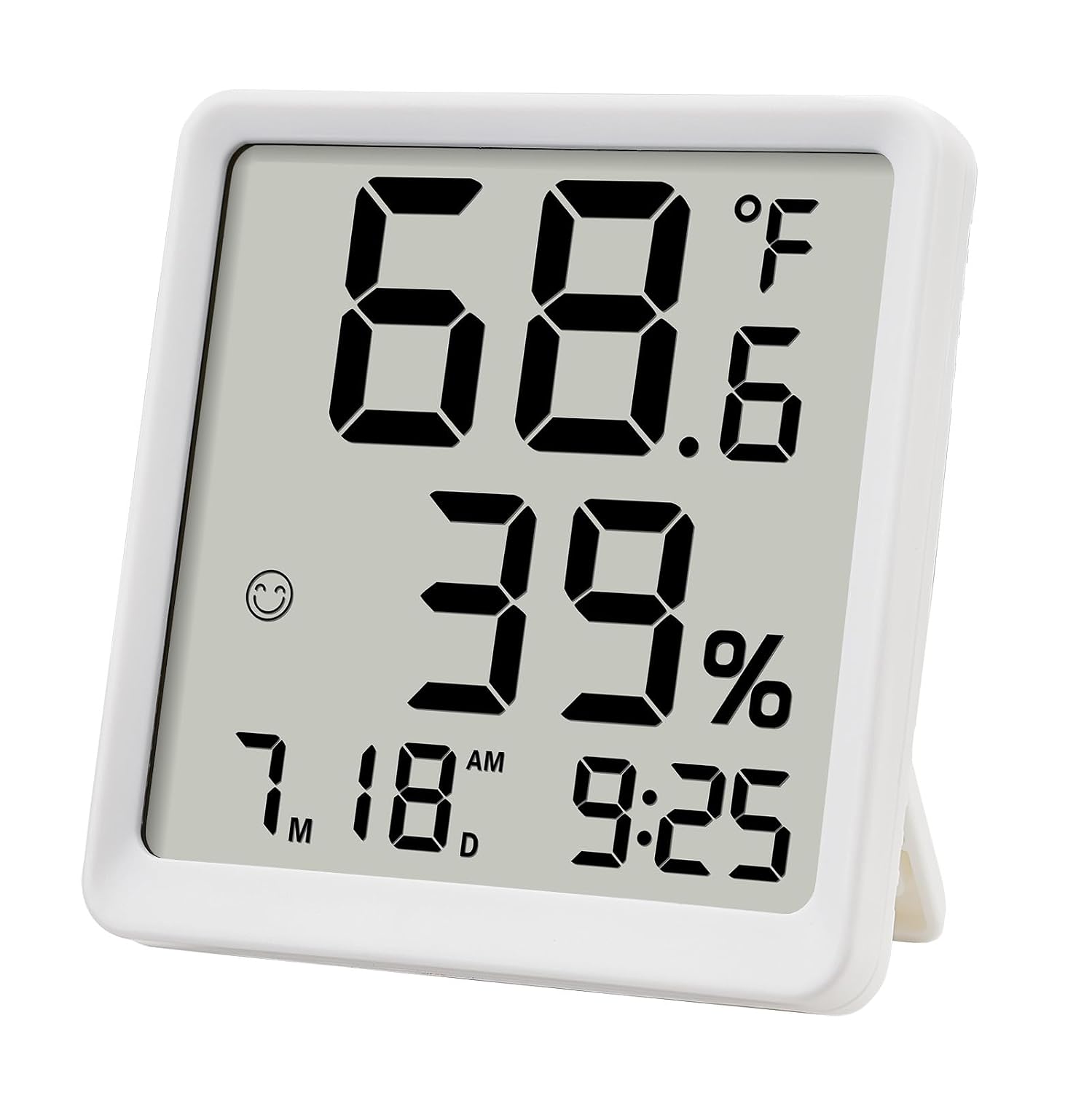 Detalle de Plumeet VLEU-8052-BL digitale binnenhygrometer en thermometer met klok