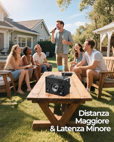 Thumbnail 4 de ALPOWL Microfono Wireless con Portata 200 piedi, Ricevitore Ricaricabile, Autonomia 40 Ore, Ultra‑Stable, Plug‑Play per Canto, Riunioni e Karaoke