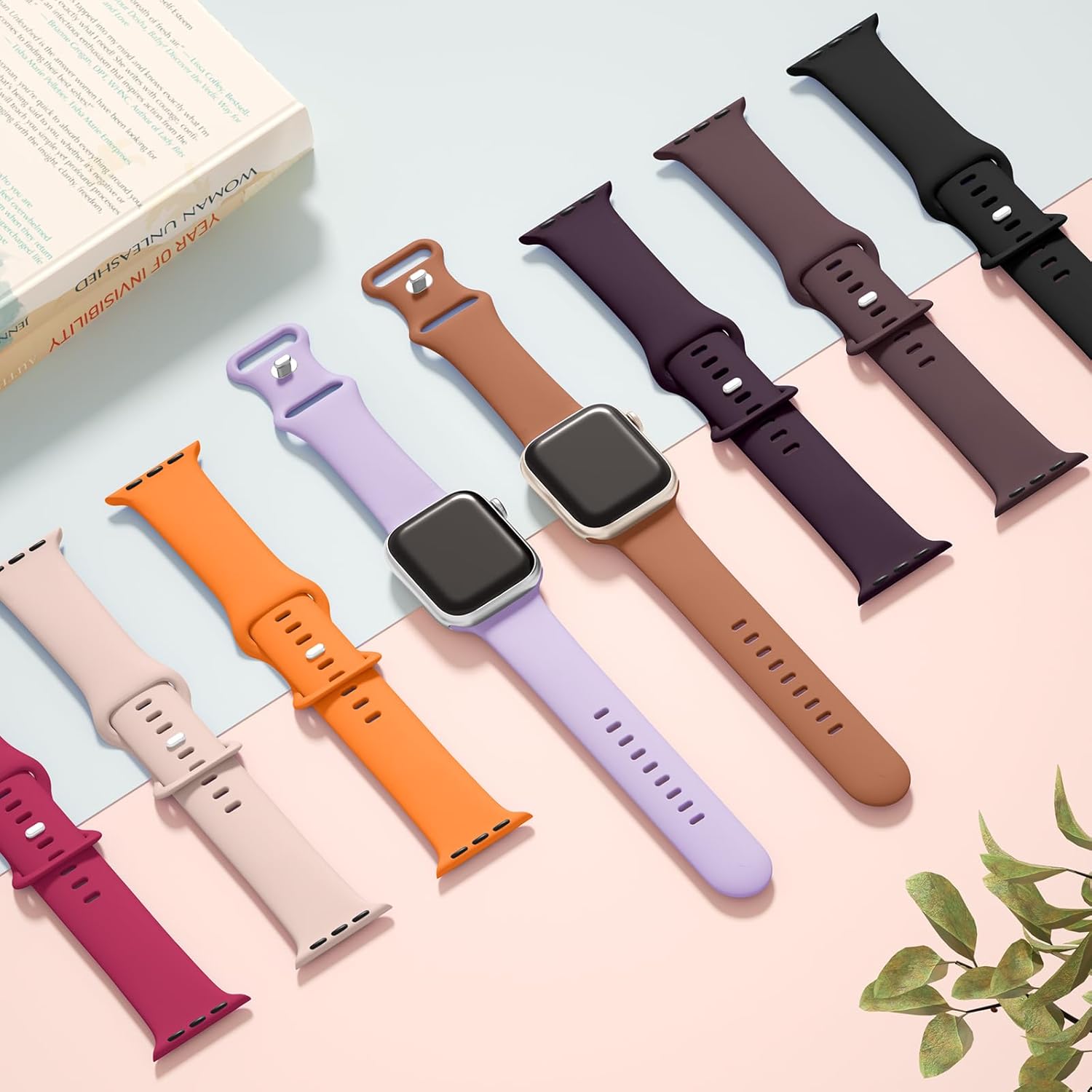 Thumbnail 1 de Yoohoo Soft Silicone Strap for Apple Watch (38–46/49mm) – Flexible, breathable sport band in Light Purple