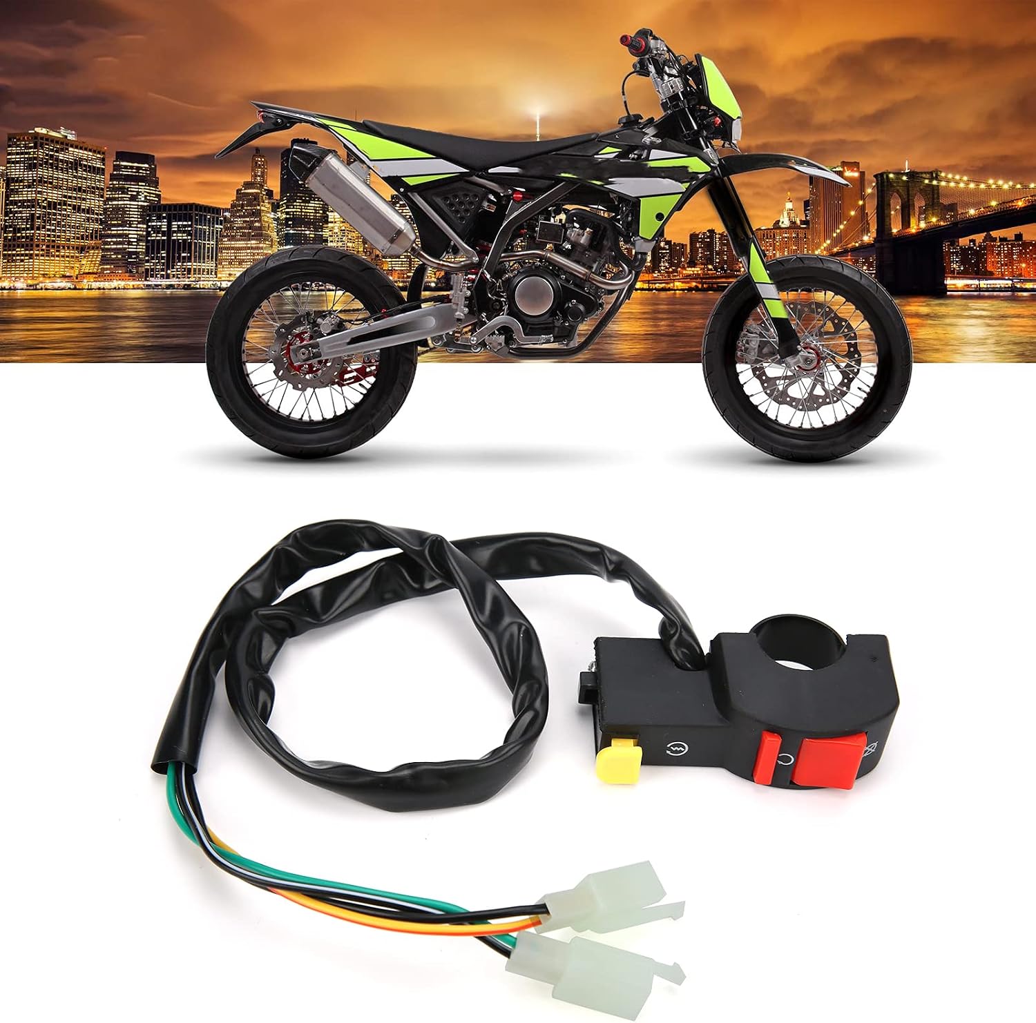 Detalle 2 de Motorcycle ATV Engine Stop/Start Button Switch for 50cc–125cc Dirt Bikes and ATVs