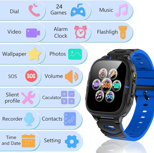 Detalle 2 de Orologio Smartwatch Bambini ELEJAFE con 24 Giochi e Funzioni Multimediali