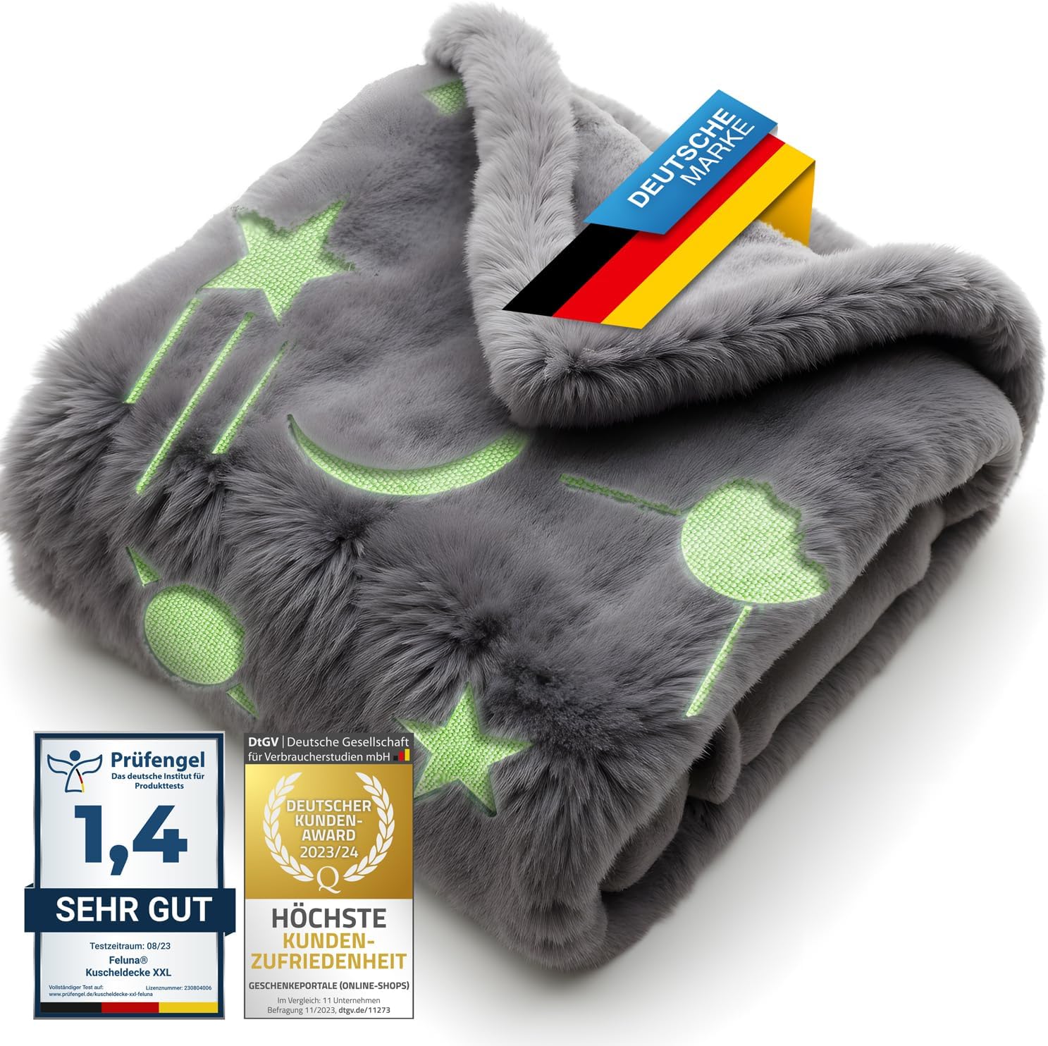 Thumbnail 6 de Feluna Glow-in-the-Dark Plush Blanket for Kids & Adults, Coral Fleece