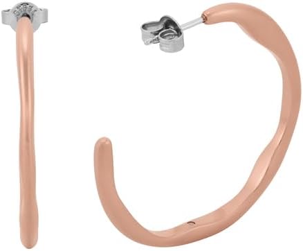 Detalle de Skagen Damen Ohrringe Roségold aus Edelstahl – Ohrstecker mit Poussette Verschluss