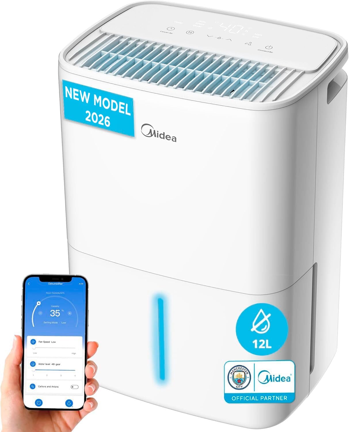 Detalle de Midea Deshumidificador 12L para 35 m2
