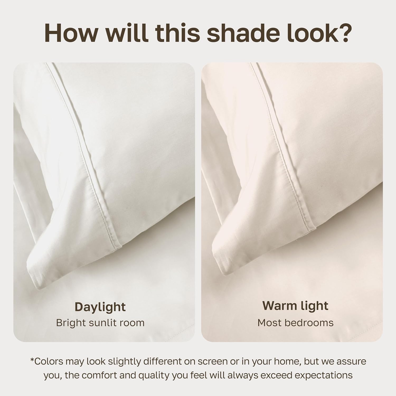 Detalle 2 de California Design Den Luxury King Duvet Cover Set, 400 Thread Count Cotton Sateen, Ivory