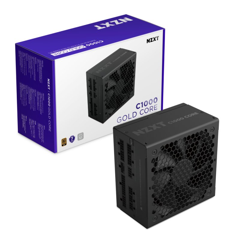 Detalle 2 de NZXT C1000 Gold Core 1000W modular: potencia fiable para setups avanzados