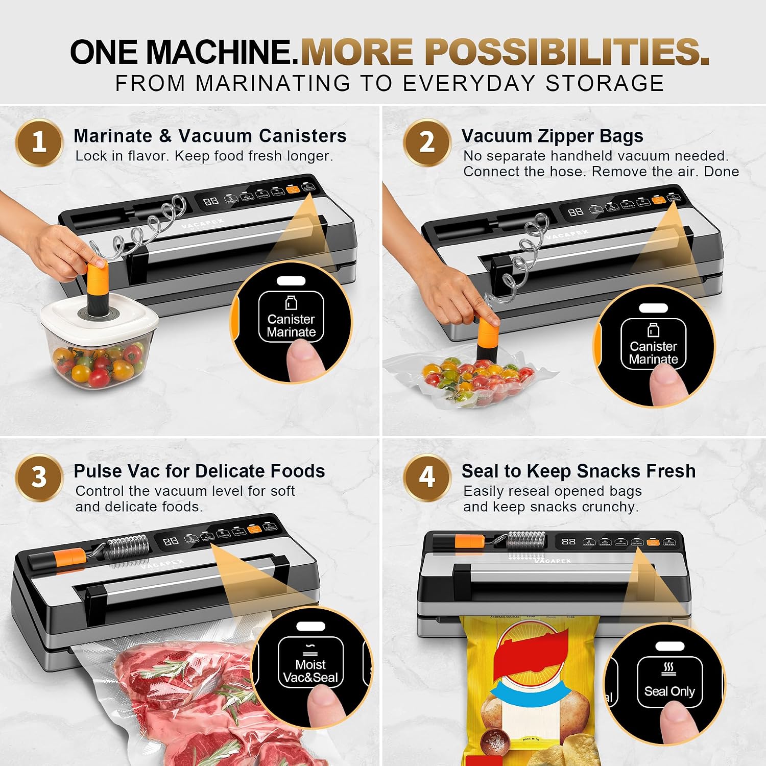 Thumbnail 5 de VacApex Vacuum Sealer with 17mm Dual Seal