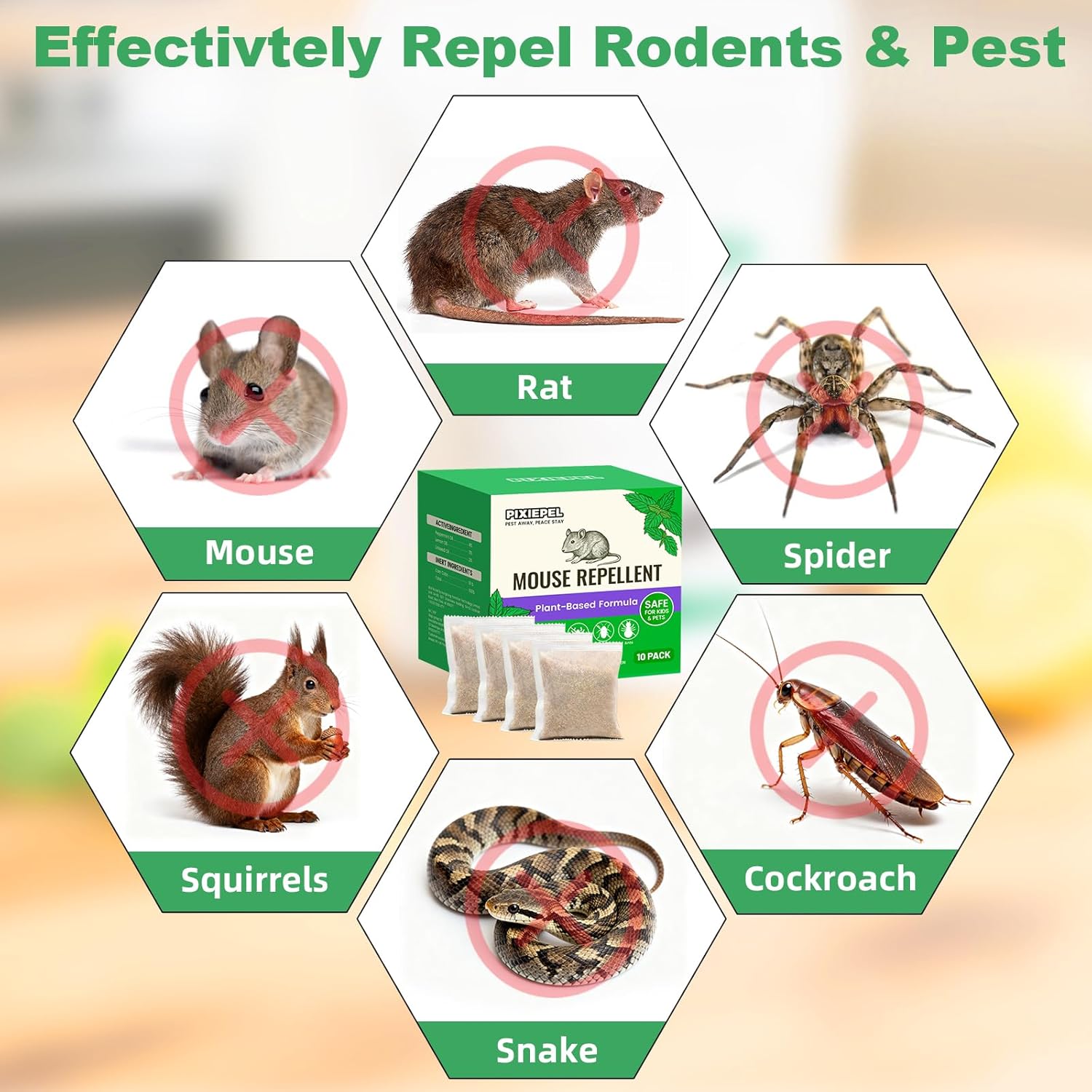 Thumbnail 4 de PIXIEPEL Mouse Repellent Pouches 10 pack 🐭