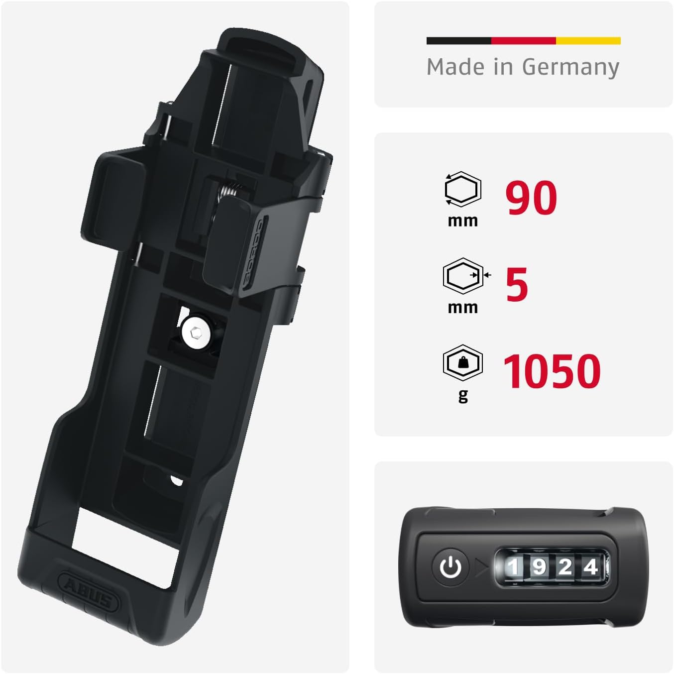 Detalle de ABUS Bordo 6000C LED Faltschloss 90 cm đź”’