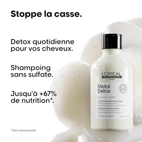 Detalle 2 de L’Oréal Professionnel Crème Lavante Metal Detox – Shampoing Anti-Casse & Anti-Metal 300 ml