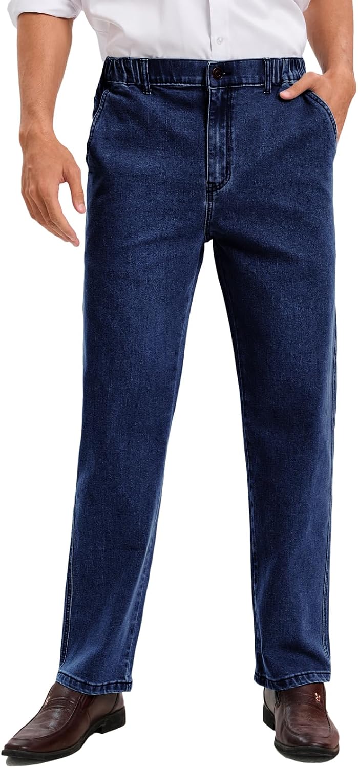 Thumbnail 6 de Men’s Elastic Waist Jeans Relaxed Fit